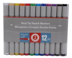 Künstler Loft Dual Tip Sketch Marker 12 Stück Level 2 schnelltrocknend einfacher Fluss - Bild 1 von 3