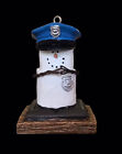 The Original Smores Marshmallow Snowman POLICE OFFICER Christmas Tree Ornament