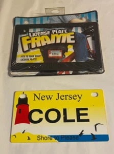 Placa de licencia de bicicleta New Jersey Cole y marco/soporte de bicicleta negro ¡NUEVO! - Imagen 1 de 1