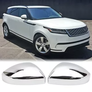 For Range Rover Velar 2018 2019 2020 Rearview Chrome Side Wing Mirror Cover Trim - Picture 1 of 12