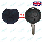 🇬🇧 Mercedes Smart Car Forfour Fortwo City Rubber Key Pad 3 Button Remote Fob