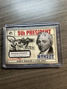 2008 SP Legendary Cuts Memorable Moments 1/1 James Monroe #108