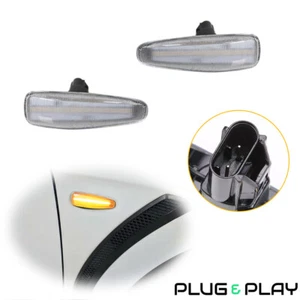 Amber LED Front Side Marker Signal Lights For Mitsubishi Lancer EVO X Outlander - Picture 1 of 12