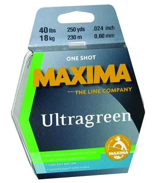 Maxima One Shot Spool Monofilament Line 220 Yards 15 lb Test Ultragreen MOSS-15 - Image 1 of 1