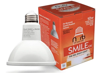 NorbSMILE Full Spectrum LED Bulb 10W PAR30 Long Neck, Natural Sunlight Indoors  - Image 1 of 2