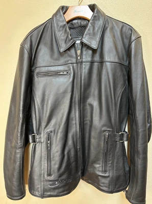 Joe Rocket Women’s Leather Motorcycle Jacket – Size XL – Heavy Duty Cruiser - Image 1 of 4