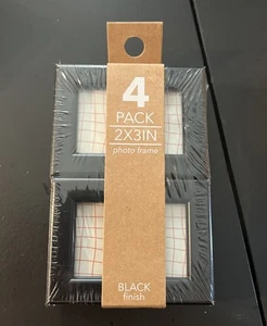 4 pack - 2x3" inch Small Picture Frames - Black - Picture 1 of 2