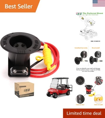 Charger Receptacle for 1995+ 48V Club Car - Complete Installation Kit Included Foto 1 de 4