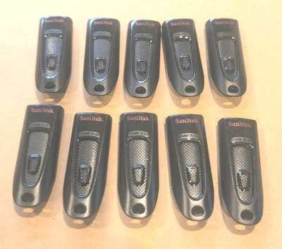 Lot of 10 SanDisk 32GB ULTRA USB 3.0 flash drive SDCZ48-032G 100 MB/s R - Image 1 of 3