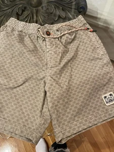 Howler Bros Corduroy Shorts 7" Mens 30 Beige Geometric Drawstring Outdoor Pocket - Picture 1 of 7