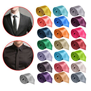 Mens Neck Tie Quality Classic Plain Satin Formal Business Wedding Gift 56" Long