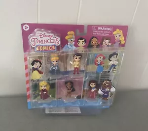 Disney Princess Comics Glitter Series 5 Pack of 2” Figures Cinderella Belle NIP - Picture 1 of 7