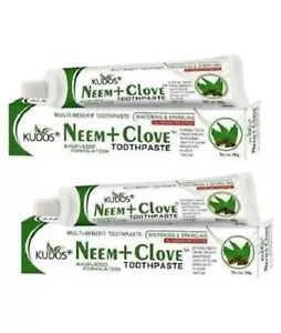 Kudos Ayurveda Neem And Clove Toothpaste - 100 gm (Pack of 2) Free shipping - Picture 1 of 2