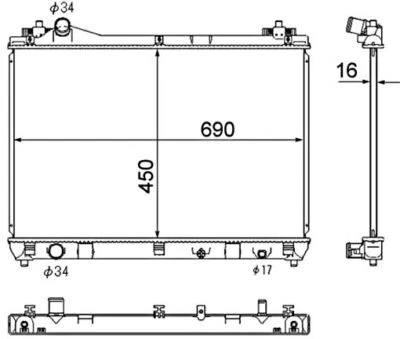 Radiador MAHLE para SUZUKI Grand Vitara II 05-15 1770067J00 Foto 1 de 4