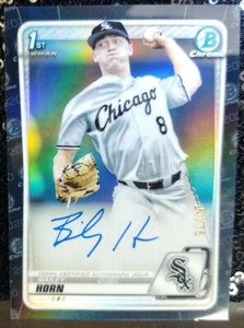 Bailey Horn ⚾ 2020 Bowman Chrome 1ST BLACK RC ROOKIE AUTO 04/75 #CDABHO - Picture 1 of 4