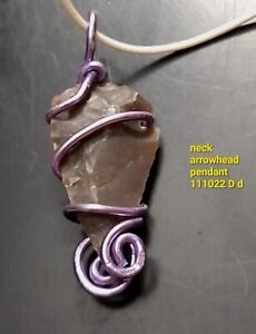Swirl Arrowhead pendant Necklace Gifts unisex lilac purple jewelry new handmade