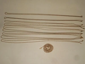 LOT OF 5 USA MILITARY DOG TAGS BALL CHAIN 30" Length 2.4mm Bead Gold Finish - Picture 1 of 4