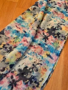 Schal Schlumpf blau, rosa, gelb 44x70, dünn neu Polyester, hautfreundlich, - Bild 1 von 4