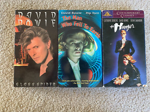 VHS The Man Who Fell To Earth/The Hunger/Glass Spider/ DAVID BOWIE! Tested.
