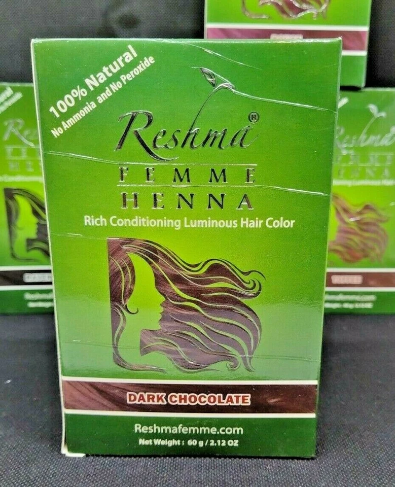 Lot 240 Reshma Femme Henna Rich Conditioning Luminous Hair Color DARK CHOCOLATE