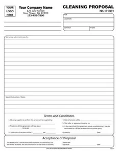 Individuelles Reinigungsvorschlagsformular / 2-teilig oder 3-teilig selbstdurchschreibend - 8,5 x 11 - TMG137 - Bild 1 von 1