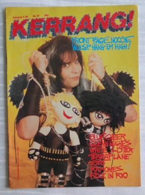 Vintage Magazine Kerrang! #87 1985 W.A.S.P. Blackie Lawless Toto Ramones      70 - Image 1 of 4