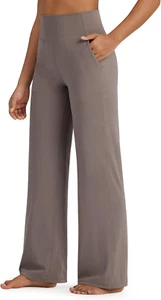 Barefeel Yoga Pants Women Wide Leg Pants with Pockets High Waisted Dress Pants C - Picture 1 of 12