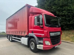 2014 64 DAF CF 290 Euro 6 6x2 lift 26ft curtainsider with mounty moffet kit - Picture 1 of 11