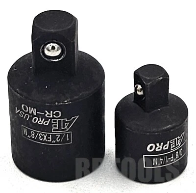 2pc 1/2" to 3/8" 1/4" Drive Socket Reducer Wrench Ratchet Adapter Air Impact Set - Image 1 of 3