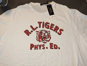 Nuevo con etiquetas Polo Ralph Lauren Para Hombre XXL Blanco RL Tigres Cuello Redondo Precio de venta sugerido por el fabricante $60 - Imagen 1 de 6