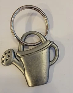 National Home Gardening Club Watering Can Keychain Pewter Garden Pitcher Keyring - Picture 1 of 2