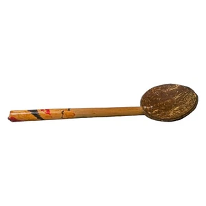 Guscio cucchiaio da cocco 100% fatto a mano eco cucina amichevole strumenti naturali Ceylon nuovo - Foto 1 di 9