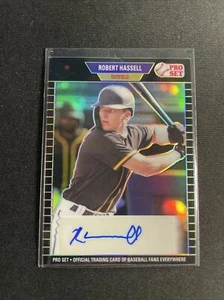 2021 Leaf Pro Set Baseball Black Autograph /15 Robert Hassell San Diego Padres - Picture 1 of 2