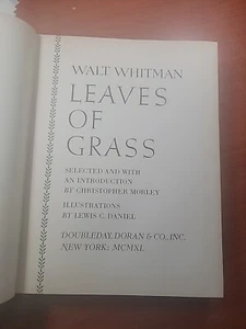Leaves of Grass by Walt Whitman -intro by Christopher Morley - 1940 - Picture 1 of 9