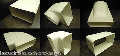 IKM LA CUCINA Flachkanal NW 125mm Lüftungstechnik Dunstabzug Abluft 150x70mm Küche