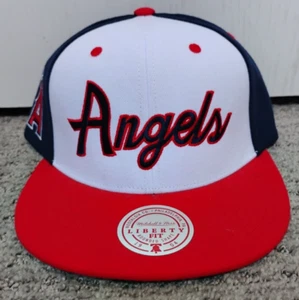 Los Angeles Angels Hat Script Liberty Fit Mitchell & Ness Snapback Adjustable - Picture 1 of 3