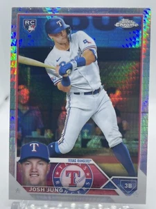 Josh Jung 2023 Topps Chrome Prism Refractor Rookie RC Card #93 - Picture 1 of 2
