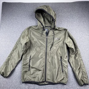 RVCA Hooded Windbreaker Jacket Green Full Zip Waterproof Men’s S Lightweight VA - Picture 1 of 12