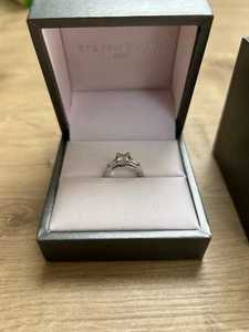 Engagement Ring (0.7ct Lab Created Diamond Princess Cut Platinum band) - Picture 1 of 6