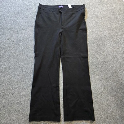 Pantalones NYDJ Mujer Talla 16 Negro Pantalón Pierna Recta Elástico Cápsula Carrera Básico Foto 1 de 4