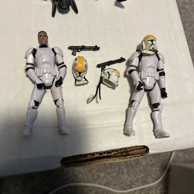 Star Wars Clone Wars Clone Trooper Pilot 3.75" Figure Hasbro Lot Of 2 - Image 1 of 4