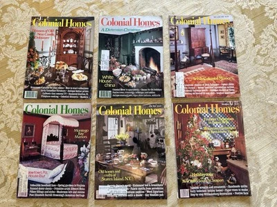 Colonial Homes Magazines ~ Lot Of 6 1980 1986 1987 1988 1989 - Image 1 of 4