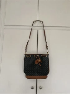 Pollini Vintage Monogram Shoulder Bucket Bag - Picture 1 of 14
