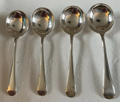Cucharas sopera vintage 4 X plato de plata EPNS inglés antiguo 17 cm cubiertos Foto 1 de 4