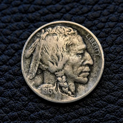 (ITM-7237) 1913-P T-1 Buffalo Nickel ~ Muy Fino+ (VF+) Cndtn ~ ¡ENVÍO COMBINADO! Foto 1 de 3