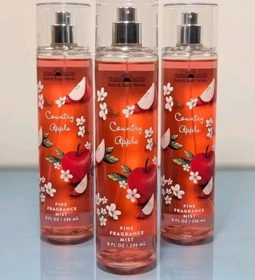 3 Piece Lot COUNTRY APPLE Spray Mist Retired 90s Throwback Bath & Body Works Set - Image 1 of 4