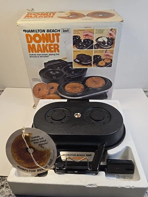 Vintage Donut Maker Hamilton Beach Scovill Model 200 2 Donut  Maker NOS TESTED - Image 1 of 4