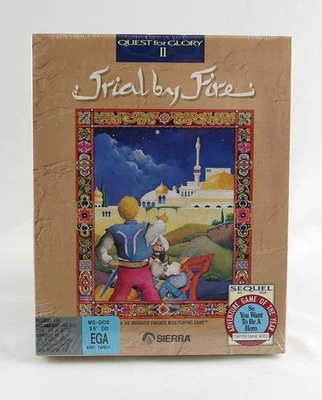 SEALED 1990 Quest for Glory II: Trial by Fire Sierra EGA Big Box PC - Image 1 of 4