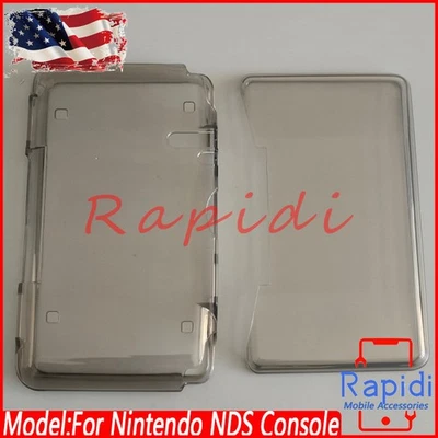 TPU Soft Case Protective Cover Clear Black For Nintendo NDS Dual Screen fat DS - Image 1 of 4