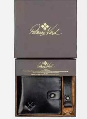 Patricia Nash FARNETTA Cuero RFID Cartera y Llavero Muñequera-Negro-NUEVO CON ETIQUETAS Foto 1 de 4